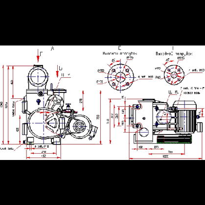Вакуумный насос АВЗ-63Д плунжерный золотниковый